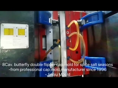 45mm Injection Molding Double flapper Cap 8Cavity Untuk Botol Pepper