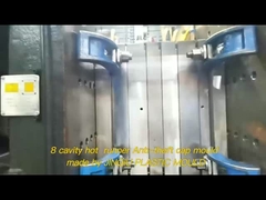 8cavity cold runner D35 anti pencurian cetakan tutup HDPE untuk kimia